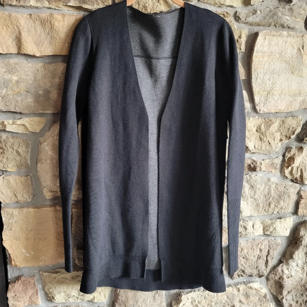 Lululemon City Street Cardigan 8 Black Heathered